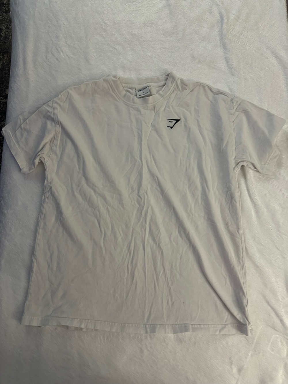 Gymshark White Short Sleeve Crew T-Shirt with Small Chest Logo